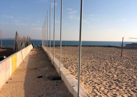 زمين فوتبال ساحلي پارك زيتون بازسازي می‌شود